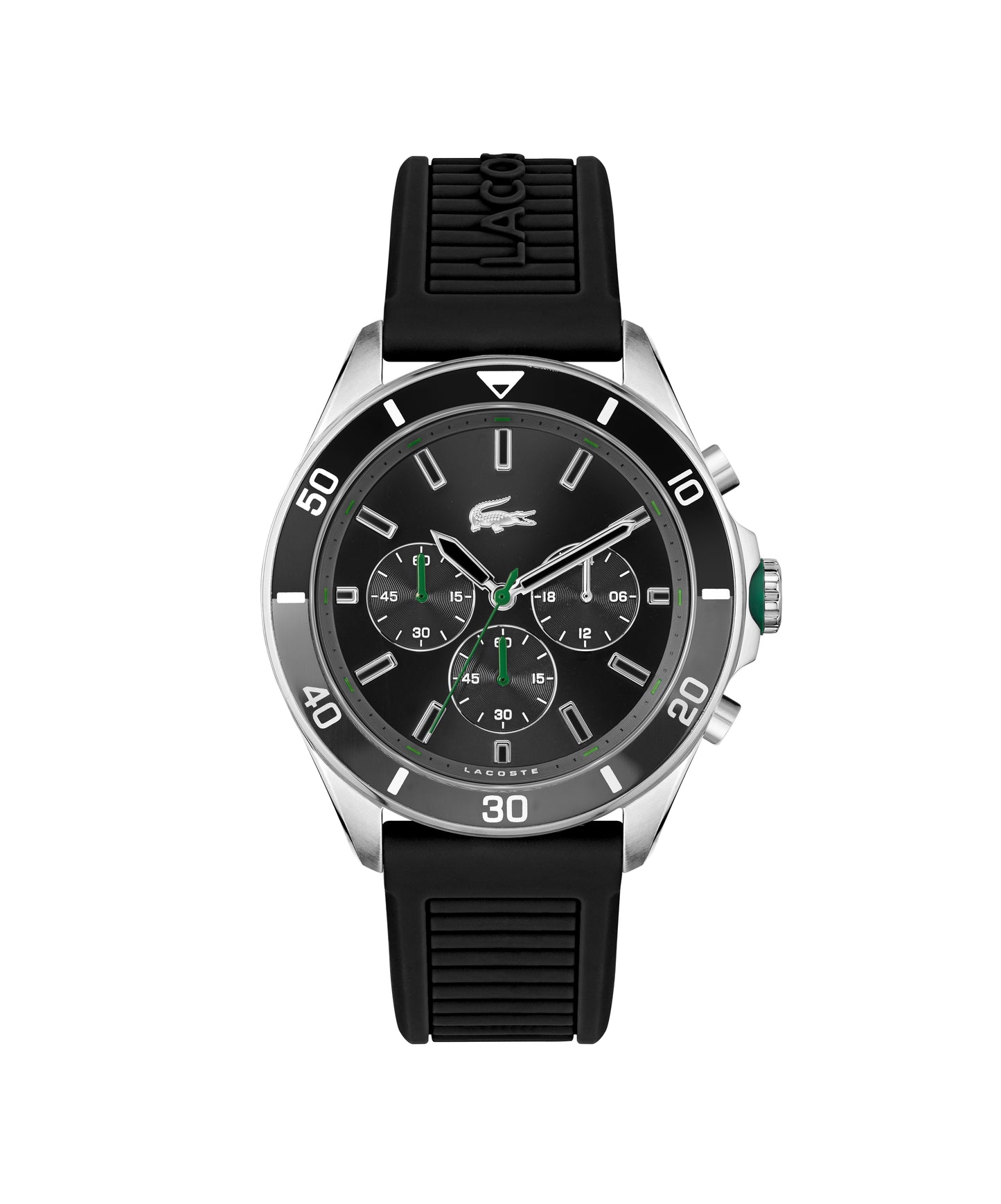 Lacoste Tiebreaker Qtz Fashion Chrono 44 mm Black Dial Men Watch 2011152