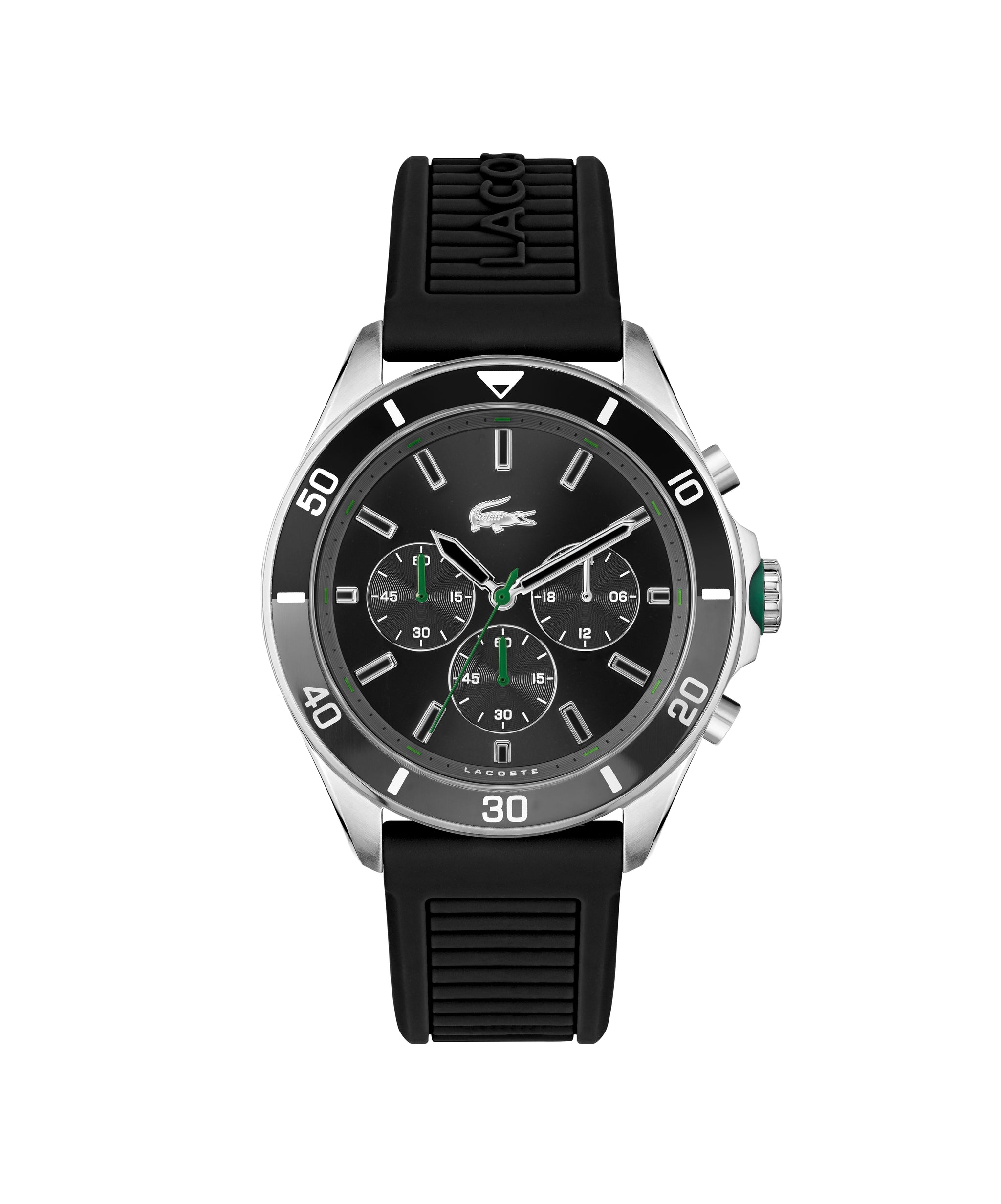 Lacoste Tiebreaker Qtz Fashion Chrono 44 mm Black Dial Men Watch 2011152