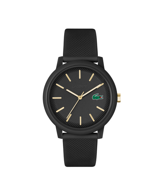 Lacoste Lacoste.12.12 Qtz Basic Black 42 mm Dial Men Watch- 2011233