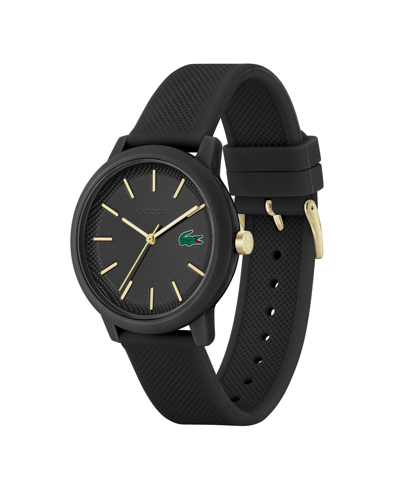 Lacoste Lacoste.12.12 Qtz Basic Black 42 mm Dial Men Watch- 2011233