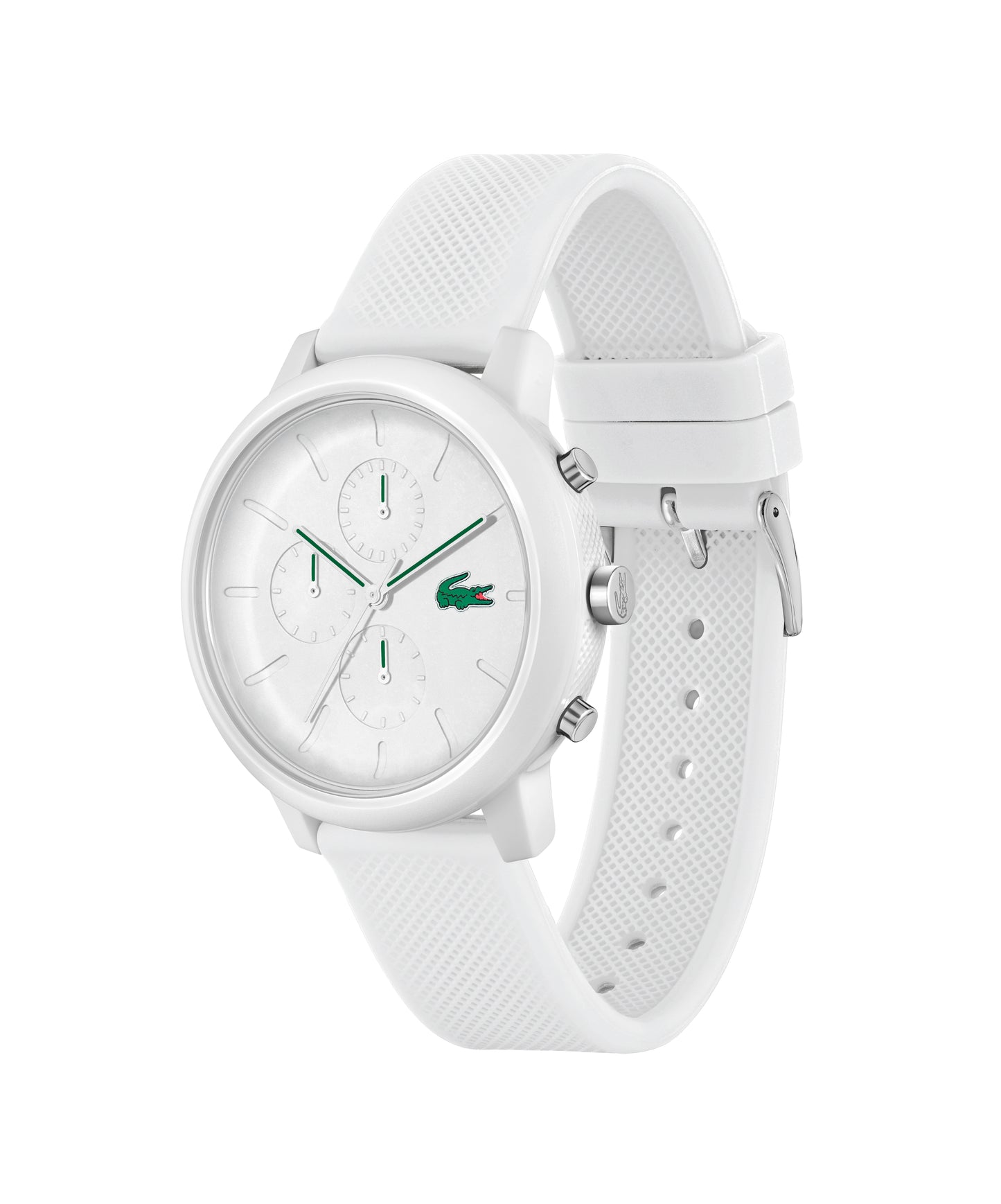 Lacoste L.12.12 CHRONO 43 mm White Dial Men Watch 2011246