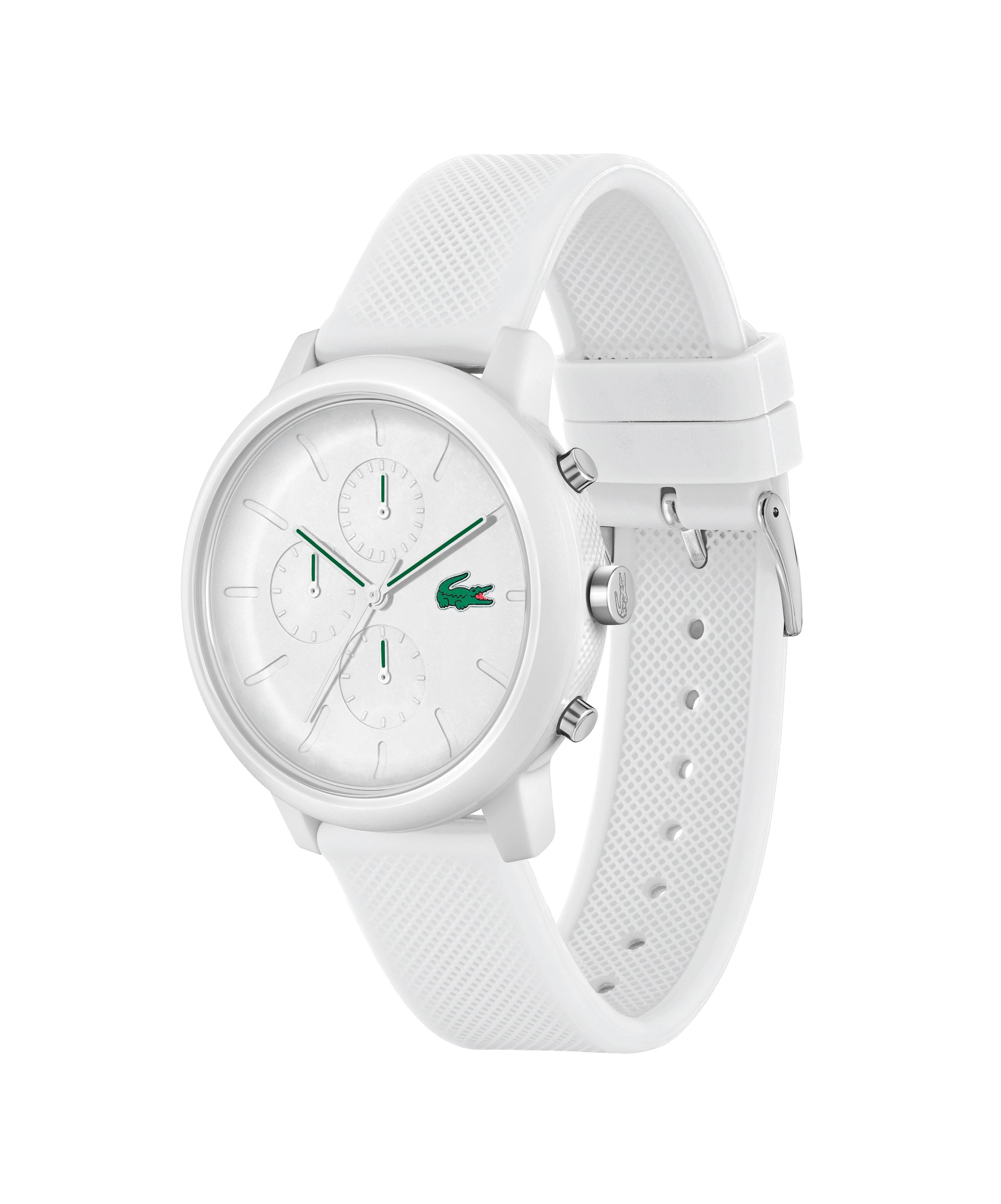 Lacoste L.12.12 CHRONO 43 mm White Dial Men Watch 2011246