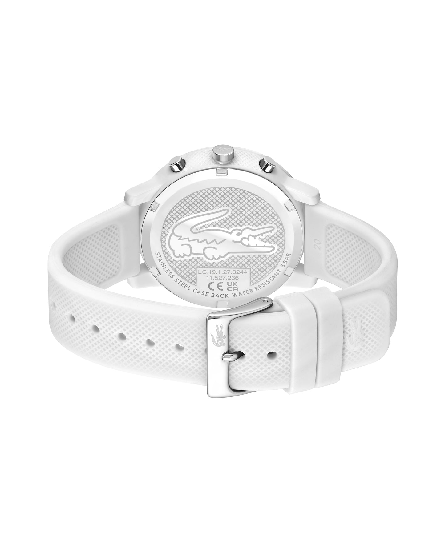 Lacoste L.12.12 CHRONO 43 mm White Dial Men Watch 2011246
