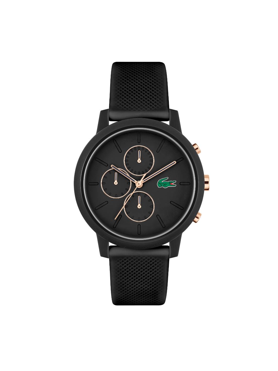 Lacoste 12.12 Chrono Fashion Black 43 mm Dial Men Watch 2011247