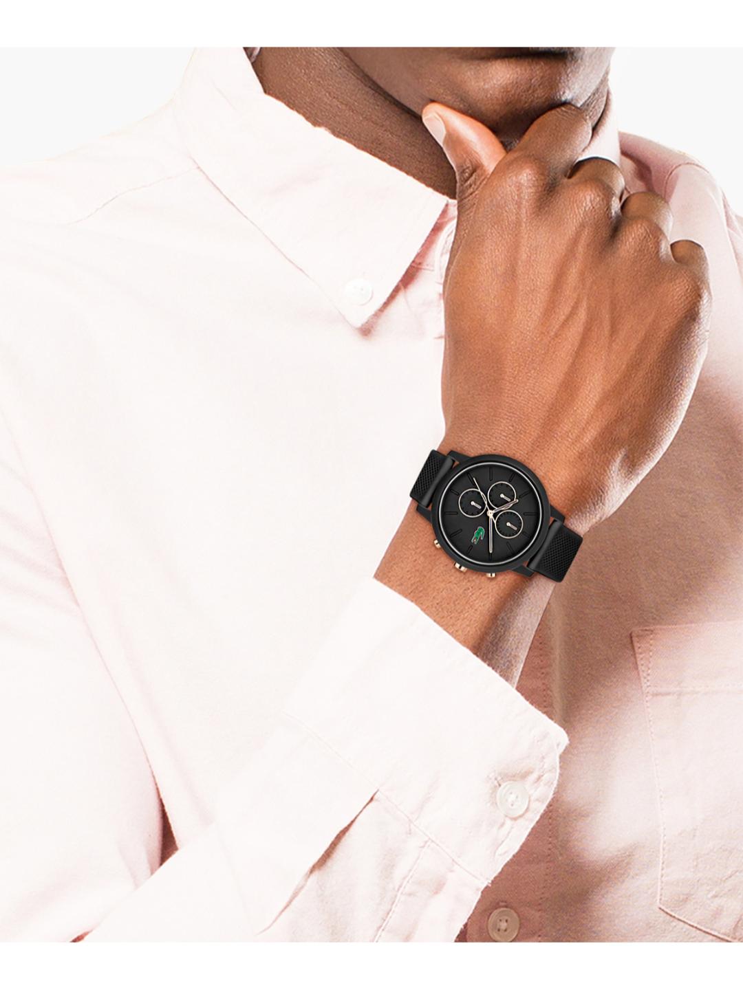Lacoste 12.12 Chrono Fashion Black 43 mm Dial Men Watch 2011247