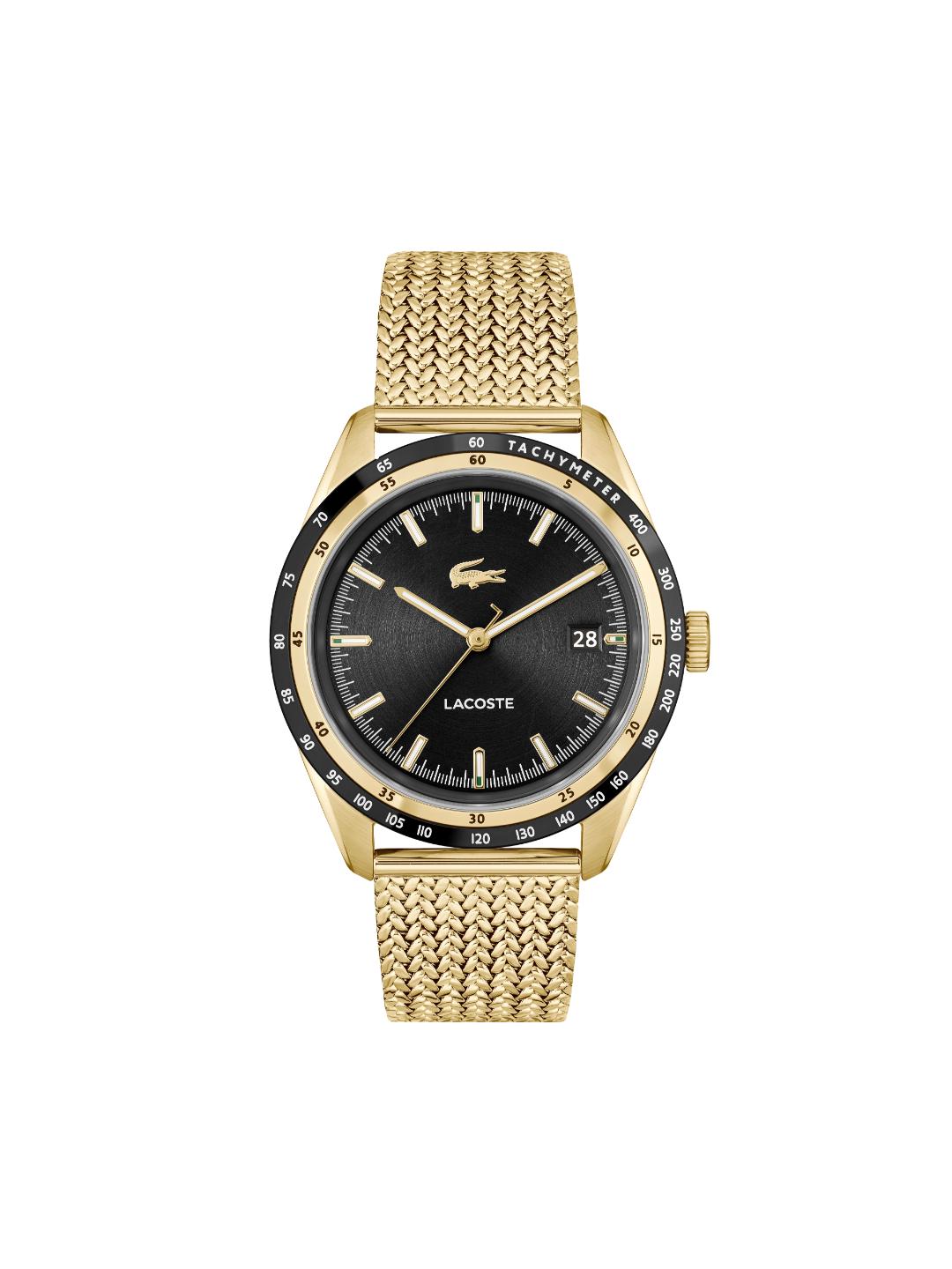 Lacoste Everett Qtz Basic Calendar Black Round Dial Men's Watch - 2011295