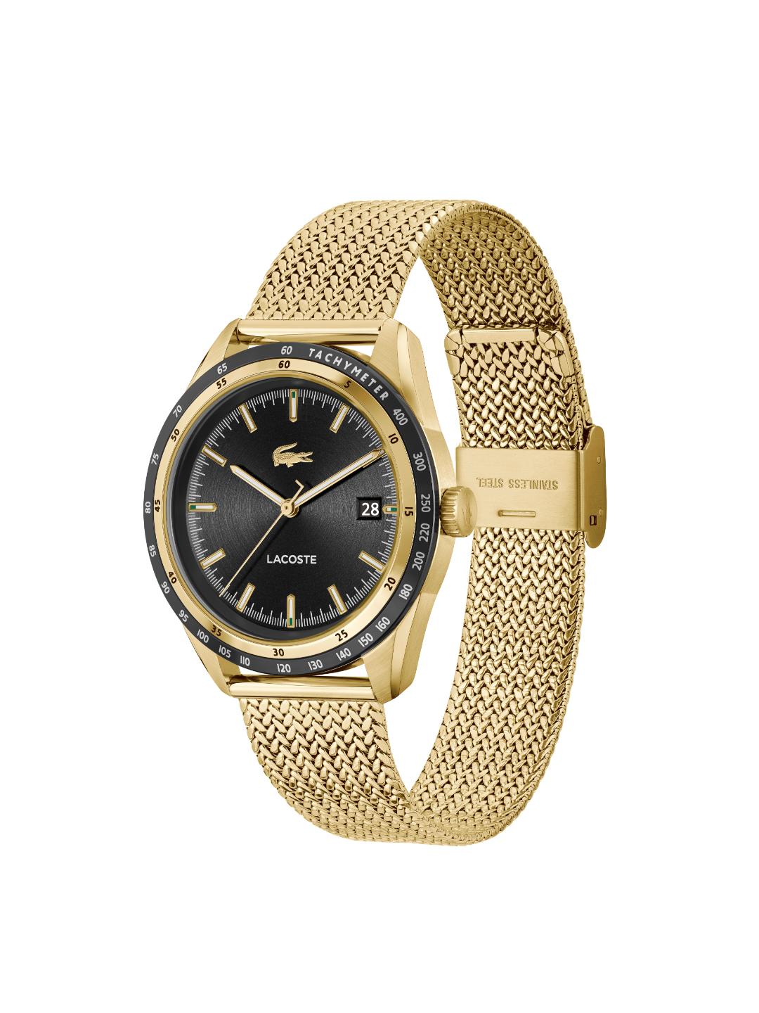 Lacoste Everett Qtz Basic Calendar Black Round Dial Men's Watch - 2011295