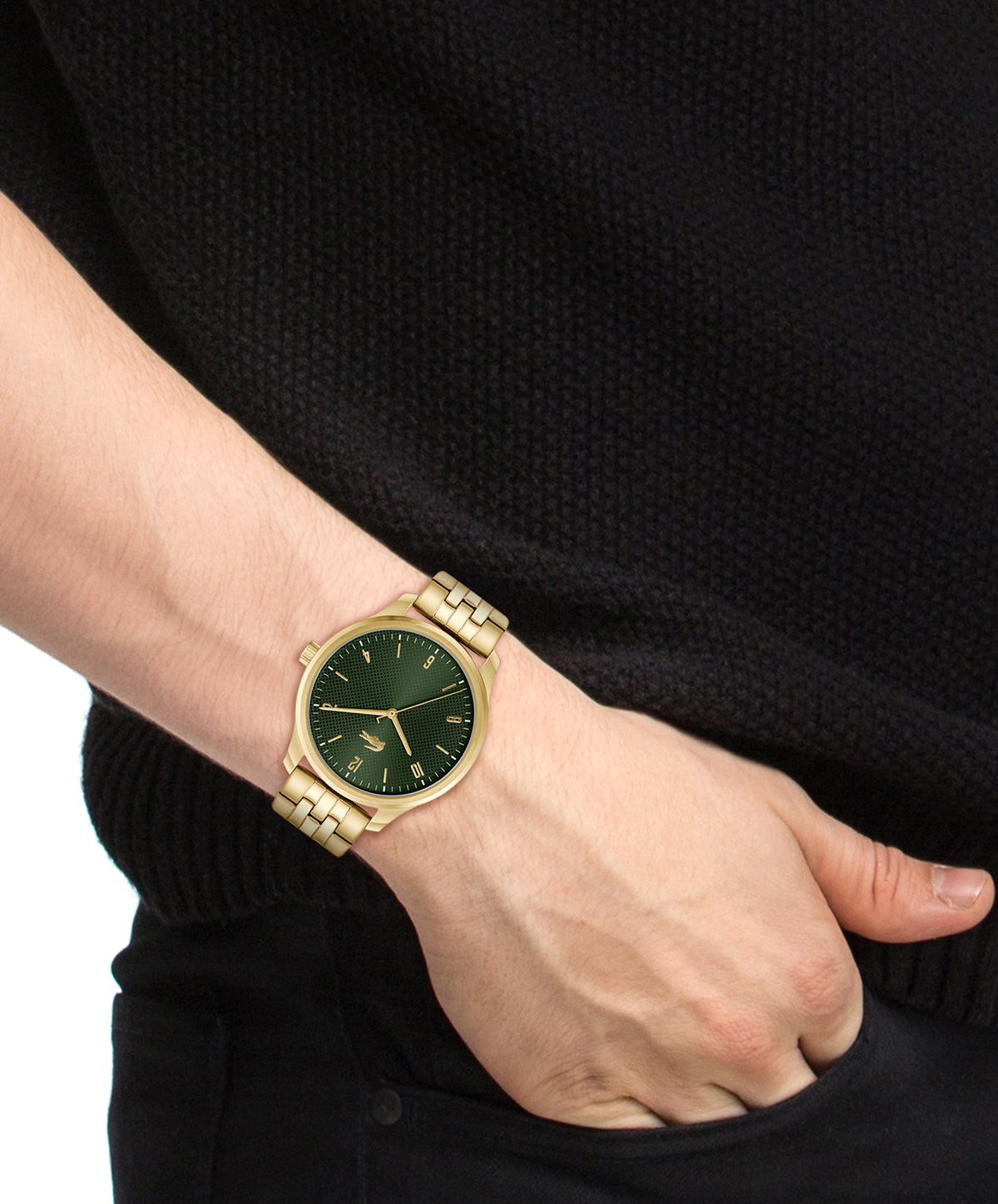 Lacoste LISBON 42 mm Green Dial Men Watch-  2011326