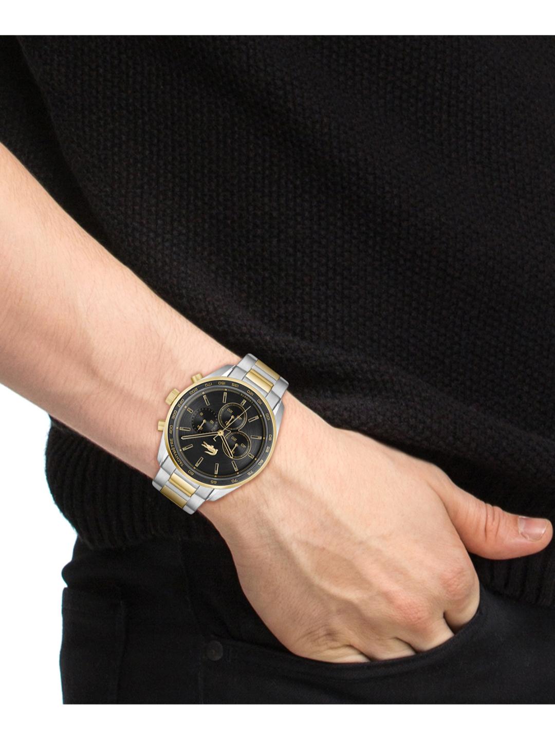 Lacoste Boston Fashion Black 42 mm Dial Men Chrono Watch 2011348
