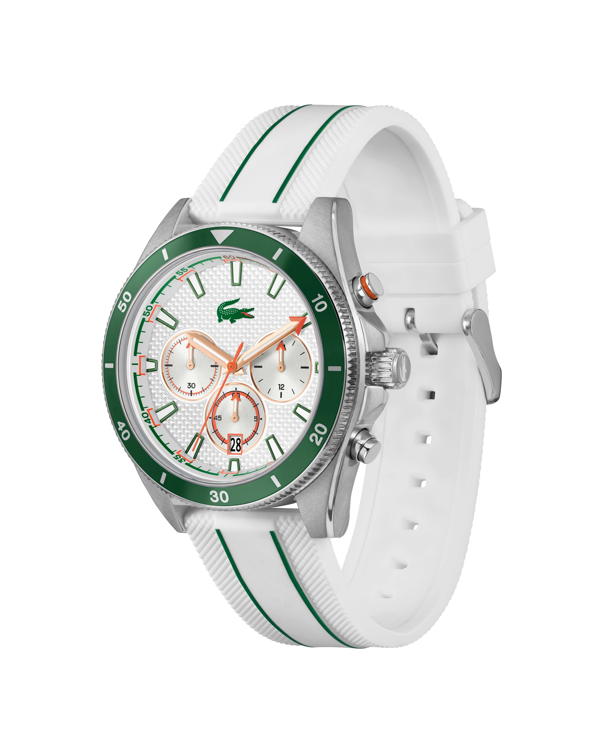 Lacoste MAINSAIL 43 mm White Dial Men Watch 2011362