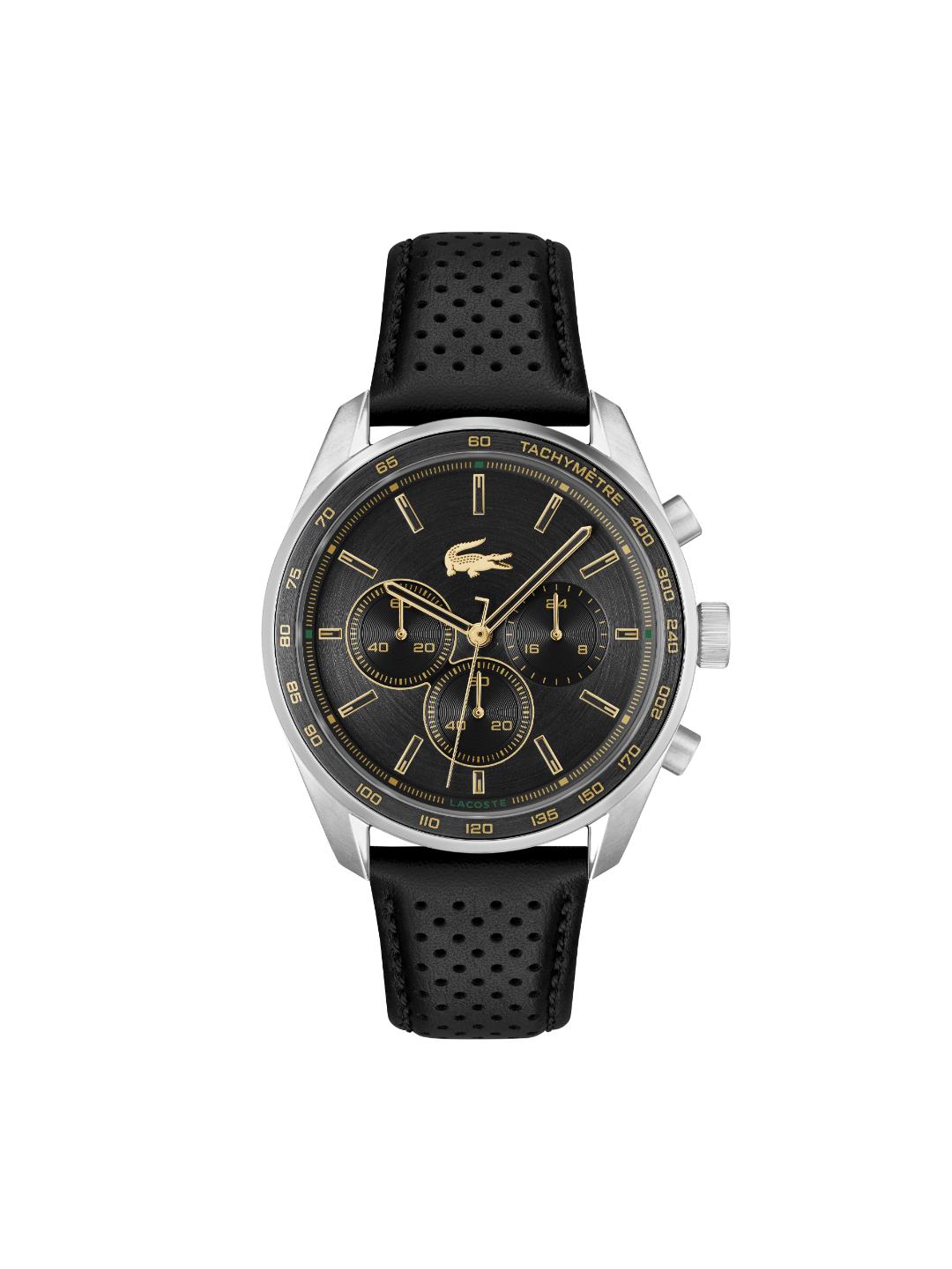 Lacoste Boston Fashion Black 42 mm Dial Men Chrono Watch 2011379
