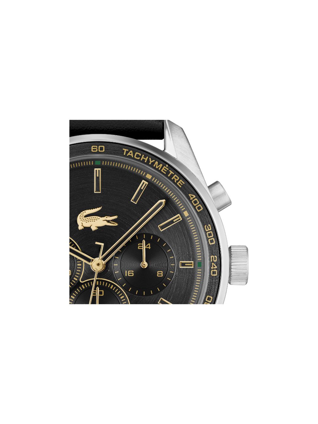 Lacoste Boston Fashion Black 42 mm Dial Men Chrono Watch 2011379