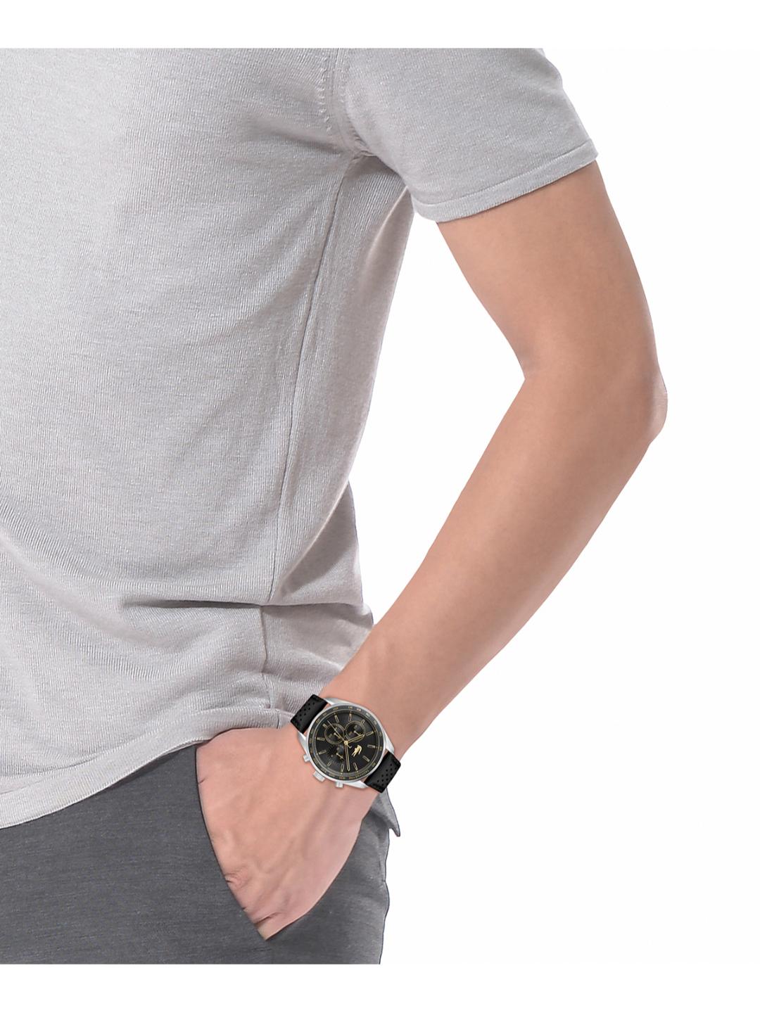 Lacoste Boston Fashion Black 42 mm Dial Men Chrono Watch 2011379