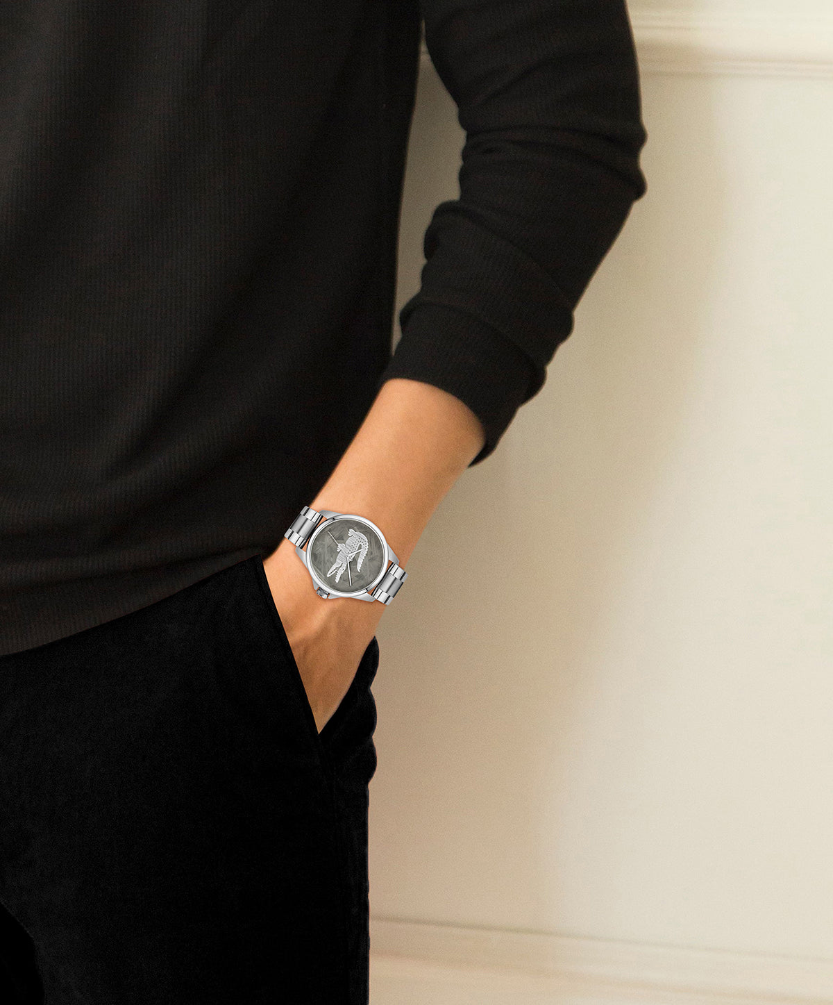 Lacoste LE CROC 43 mm Grey Dial Men Watch 2011393