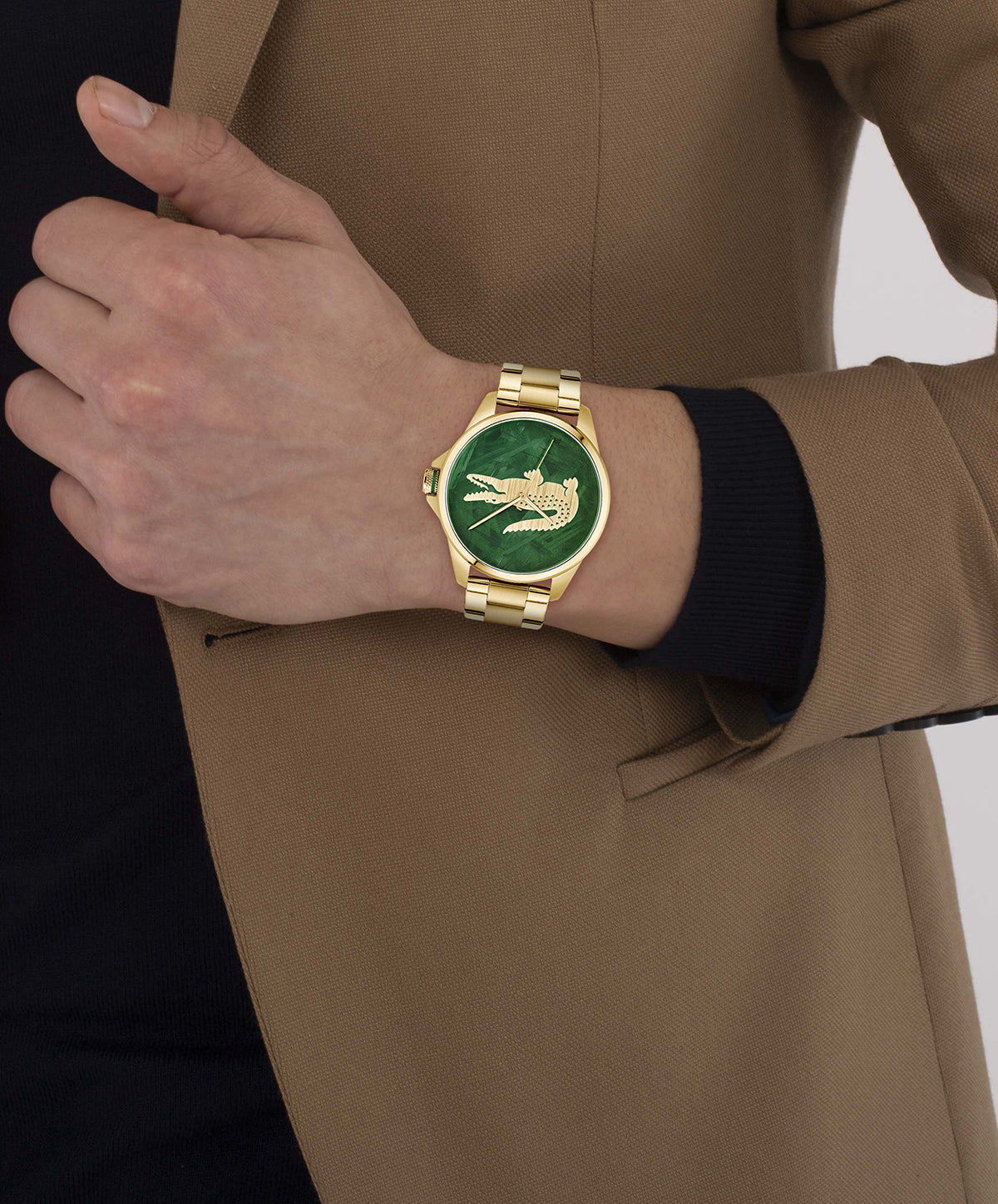 Lacoste LE CROC 43 mm Green Dial Men Watch- 2011394