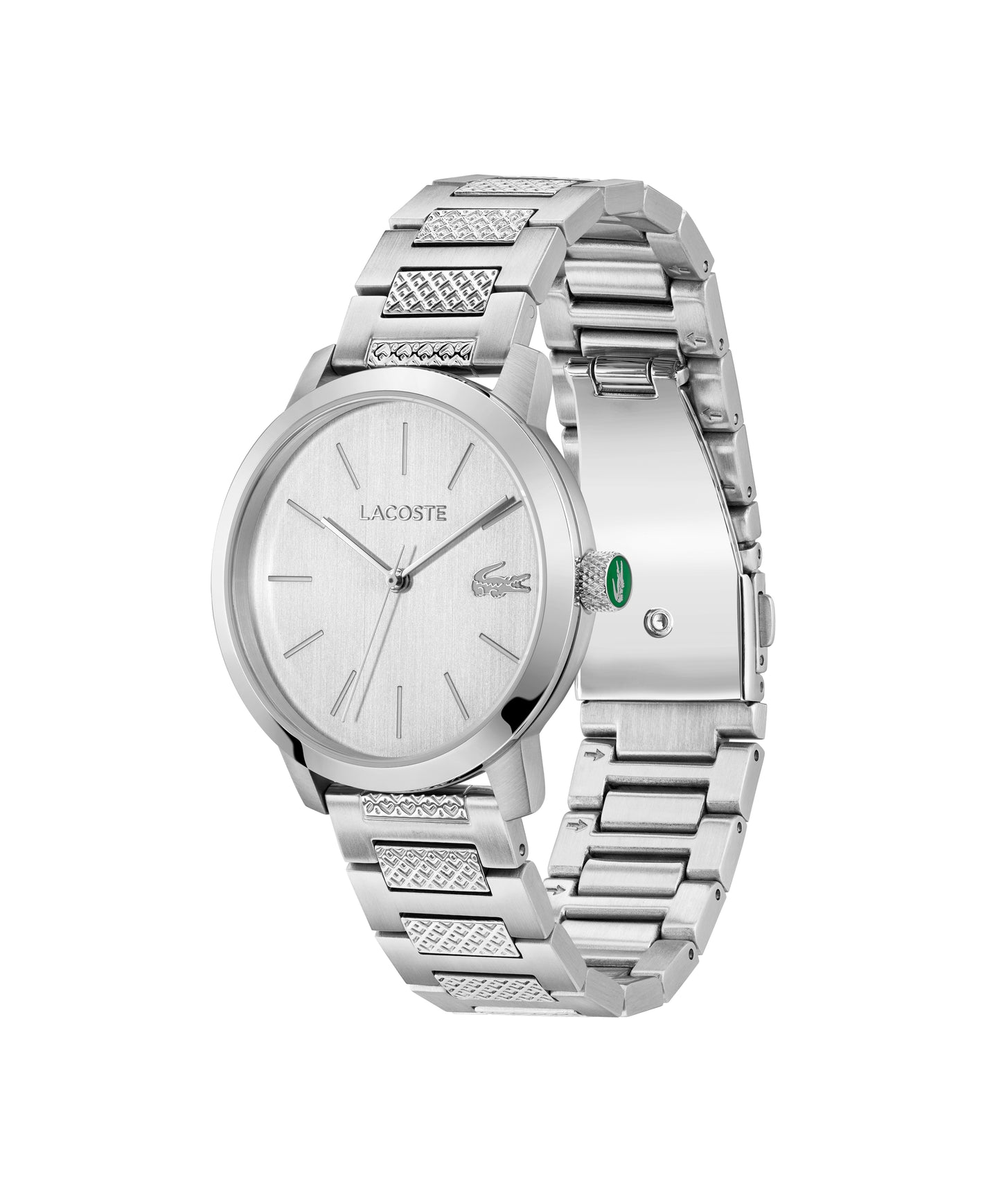 Lacoste L.12.12 METROPOLE 39 mm Silver Dial Men Watch 2011420