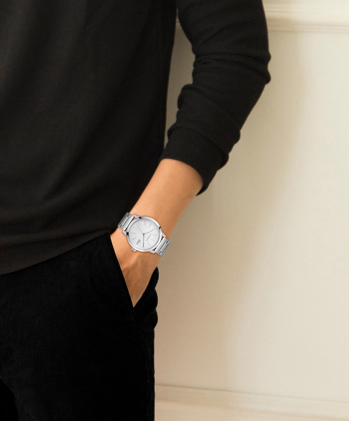 Lacoste L.12.12 METROPOLE 39 mm Silver Dial Men Watch 2011420