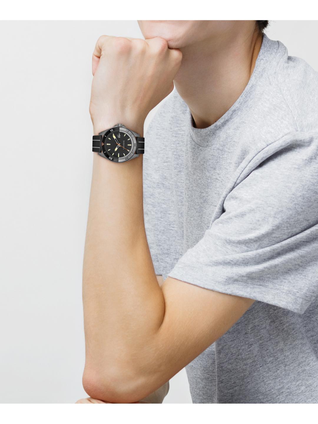 Lacoste Mainsail Black 42 mm Dial Men Analog Watch 2011457