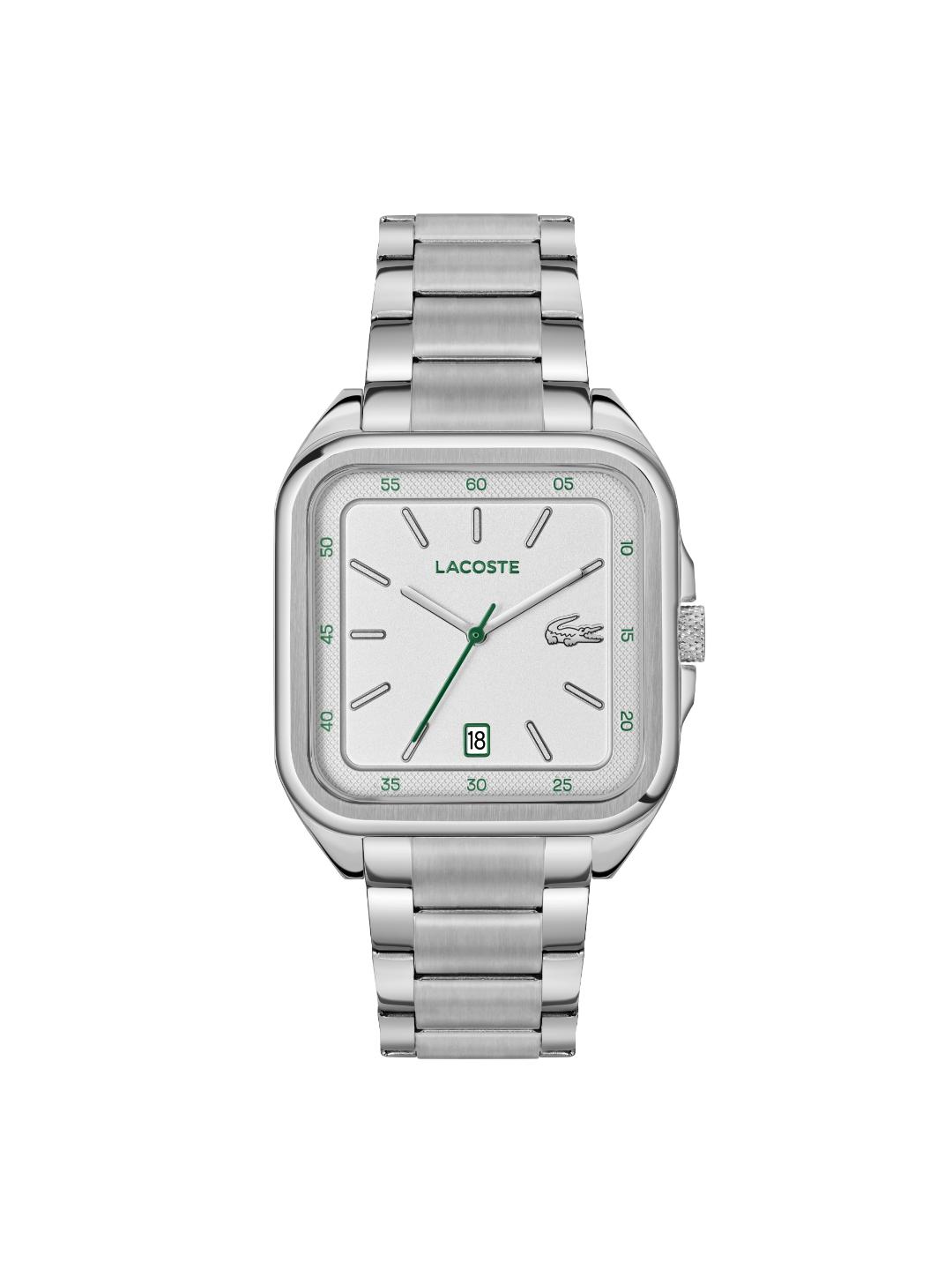 Lacoste 12.12 Up Calendar Silver 39 mm Dial Men Analog Watch 2011460