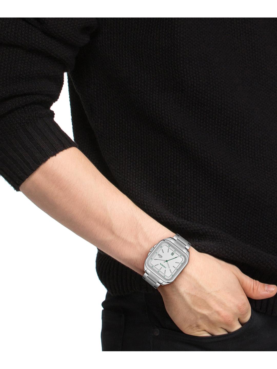 Lacoste 12.12 Up Calendar Silver 39 mm Dial Men Analog Watch 2011460