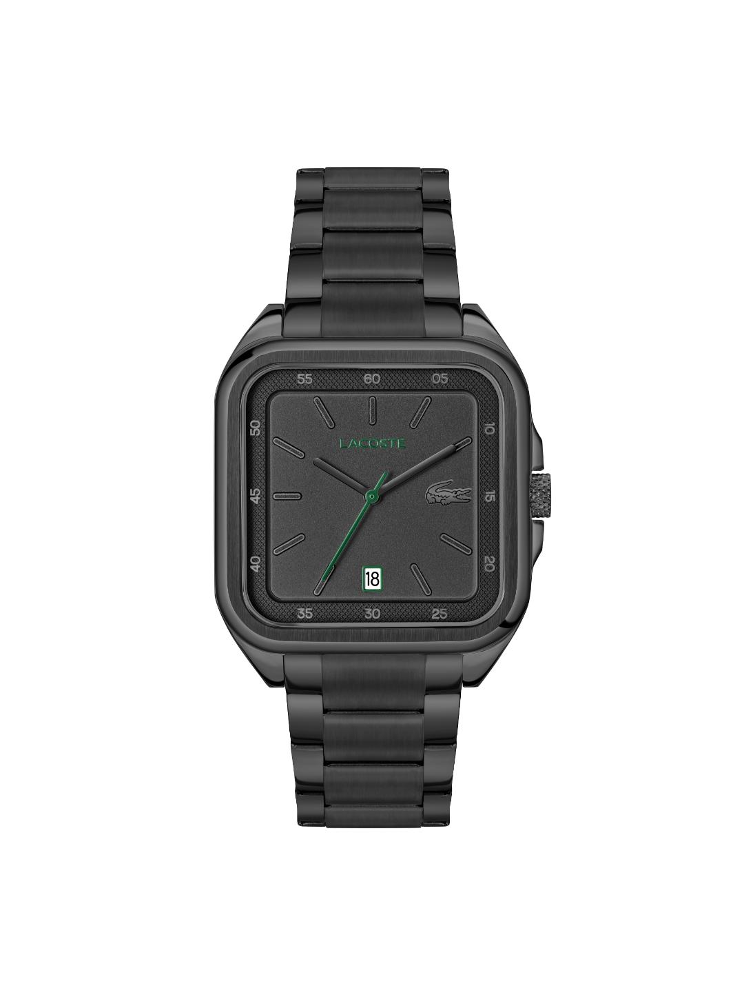 Lacoste 12.12 Up Calendar Black 39 mm Dial Men Analog Watch 2011461