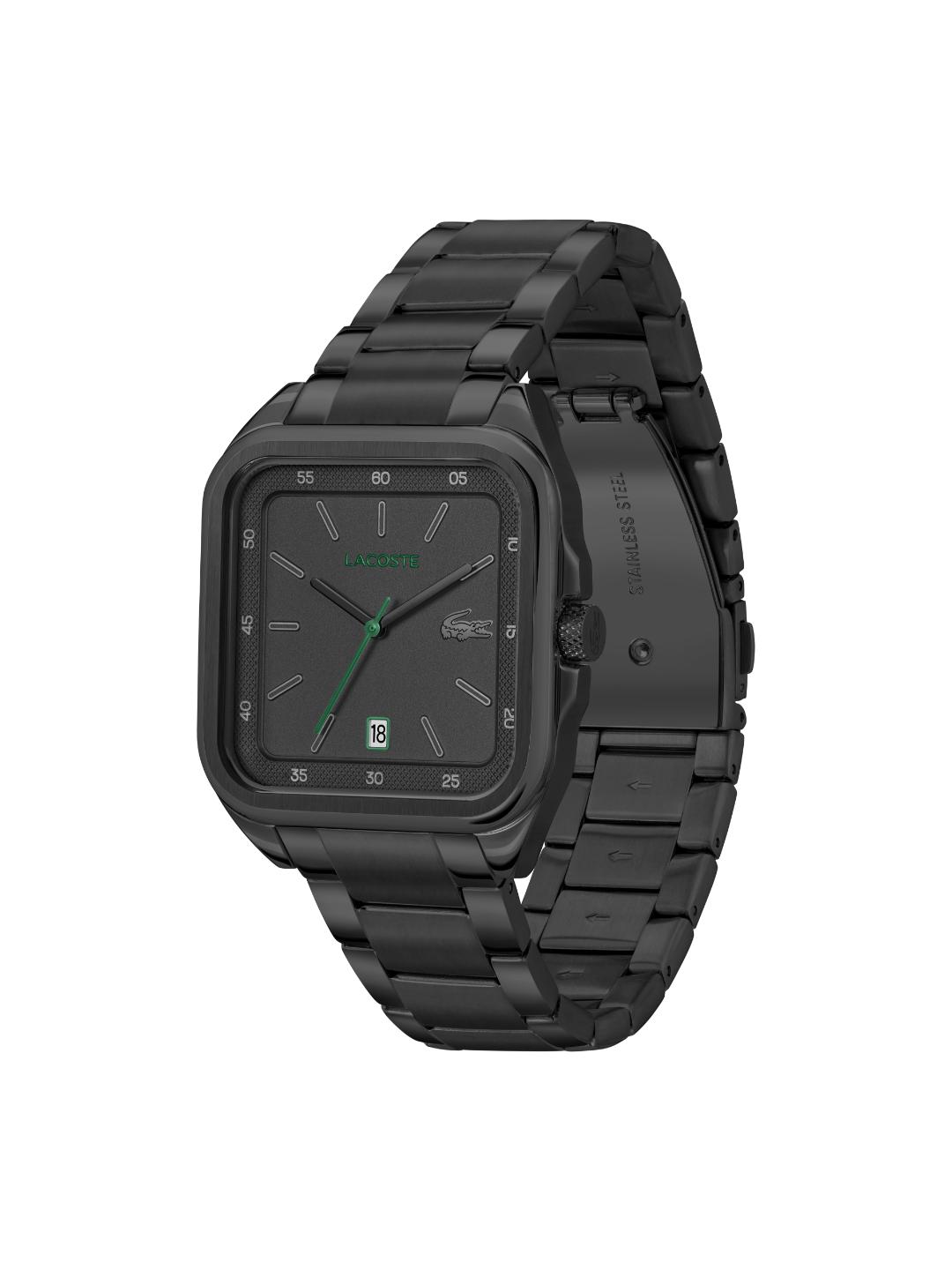 Lacoste 12.12 Up Calendar Black 39 mm Dial Men Analog Watch 2011461