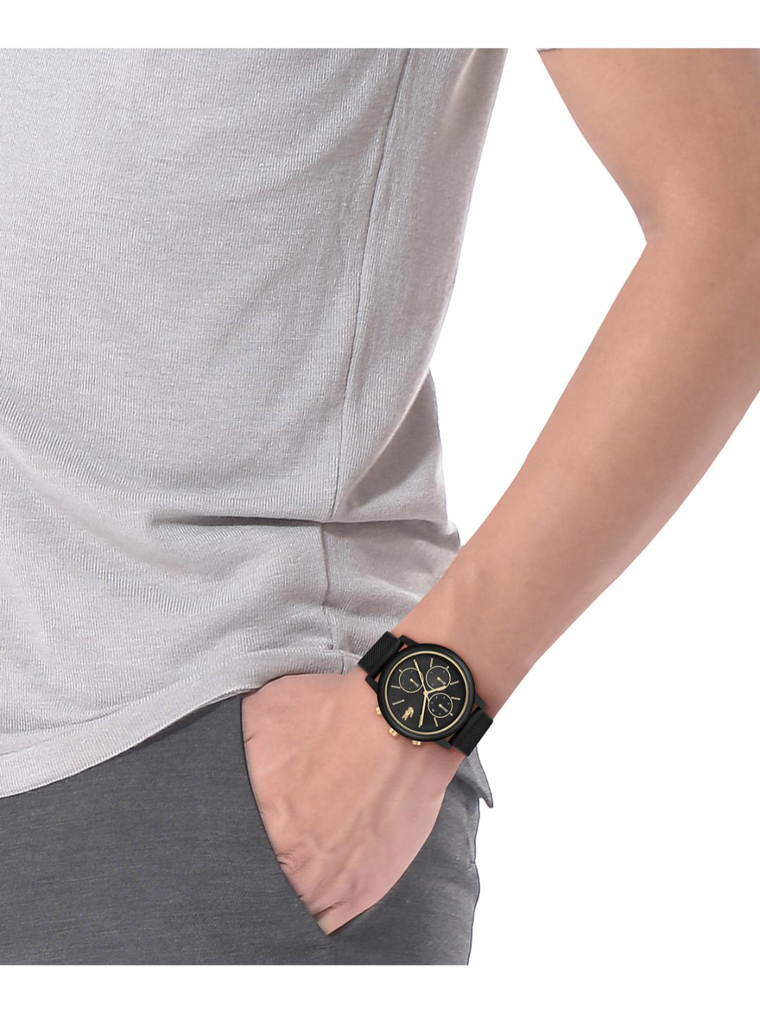 Lacoste 12.12 Move Black 42 mm Dial Men Chrono Watch 2011469