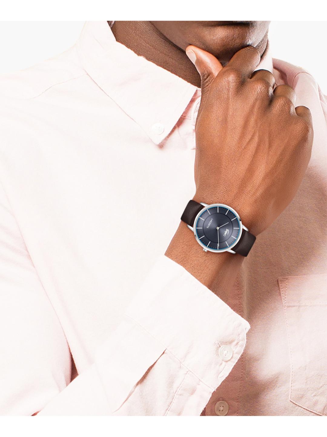 Lacoste Crocorigin Slim Navy 40.5 mm Dial Men Analog Watch 2011473