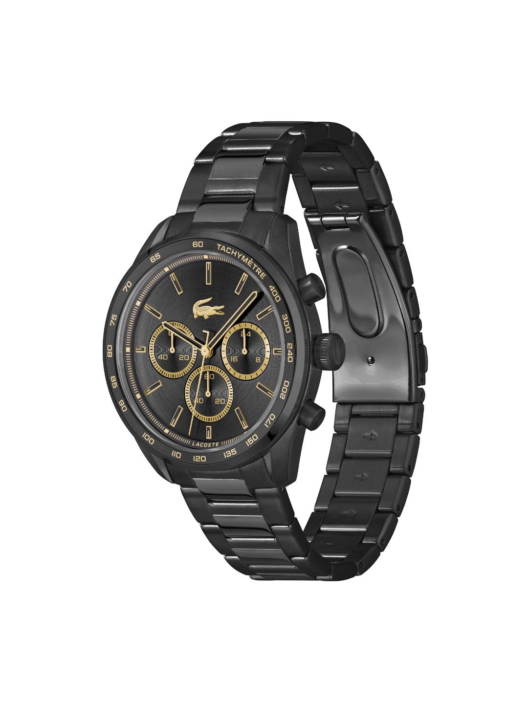 Lacoste Boston Fashion Black 42 mm Dial Men Chrono Watch 2011476