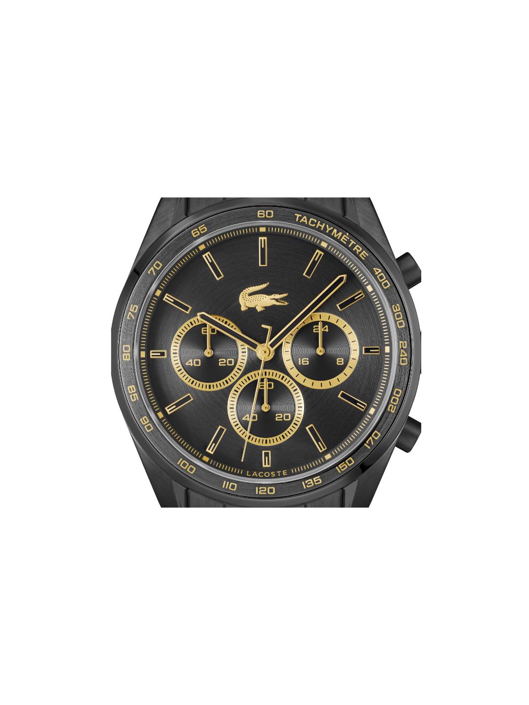 Lacoste Boston Fashion Black 42 mm Dial Men Chrono Watch 2011476