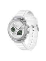 Lacoste LC33 Silver White 44.8 mm Dial Men Analog Watch 2011480