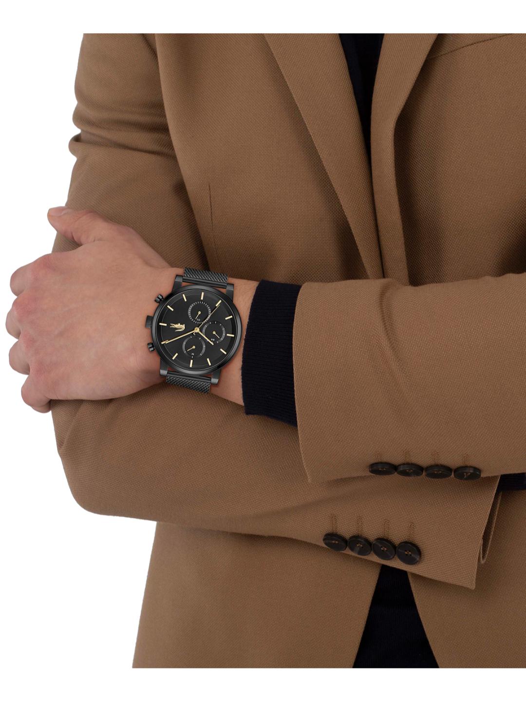 Lacoste Replay Black 43 mm Dial Men Chrono Watch 2011485