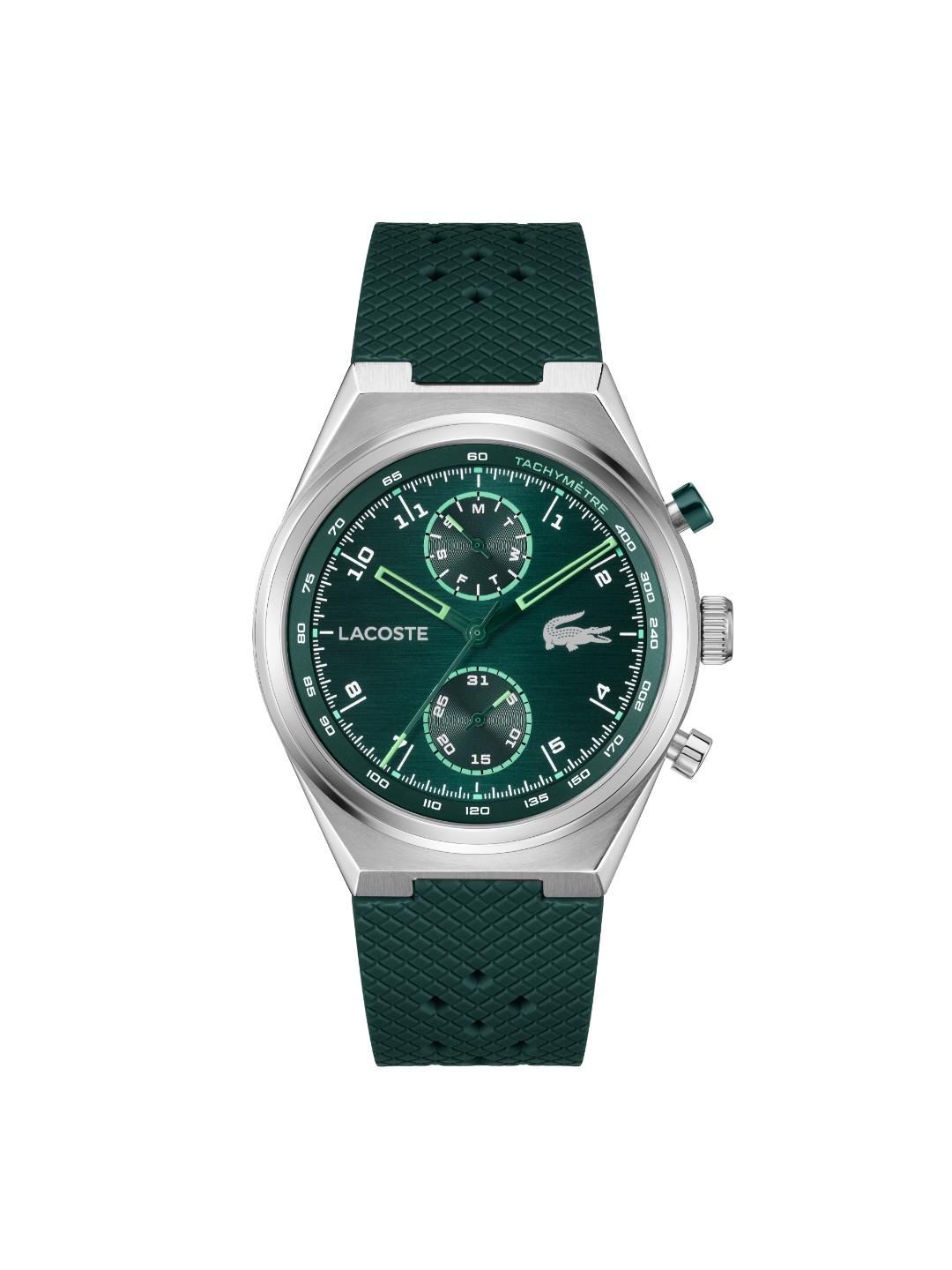 Lacoste LINE Racer Green 42 mm Dial Men Chrono Watch 2011497