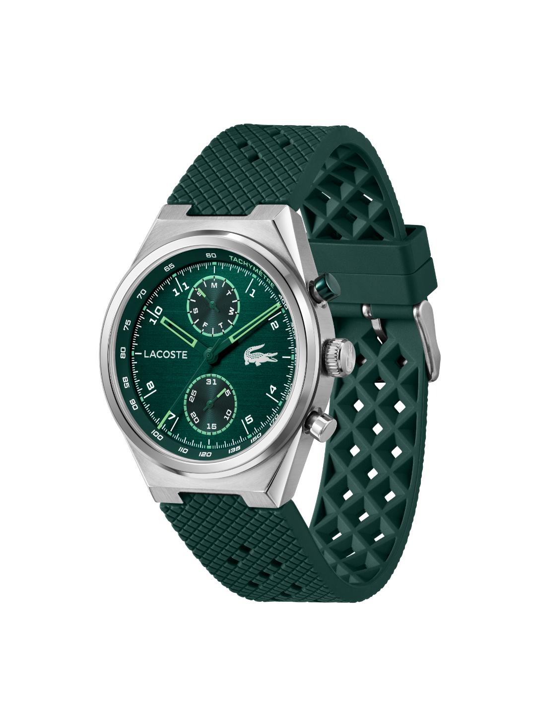 Lacoste LINE Racer Green 42 mm Dial Men Chrono Watch 2011497