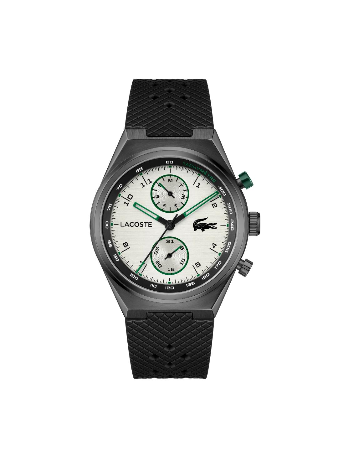 Lacoste LINE Racer Silver 42 mm Dial Men Chrono Watch 2011498