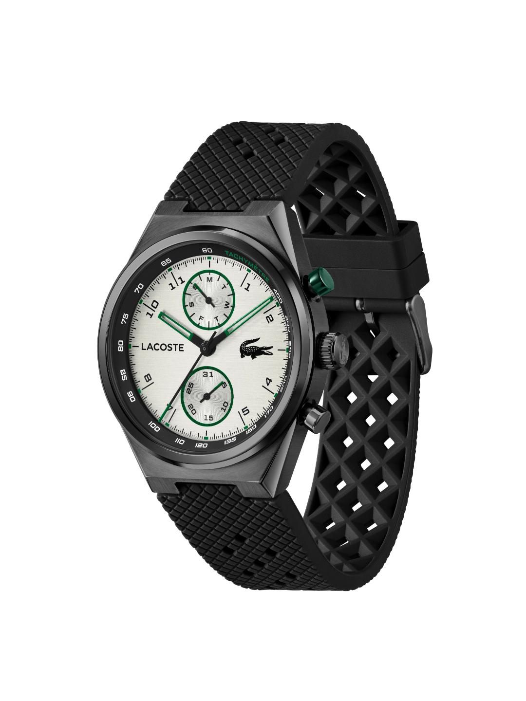 Lacoste LINE Racer Silver 42 mm Dial Men Chrono Watch 2011498