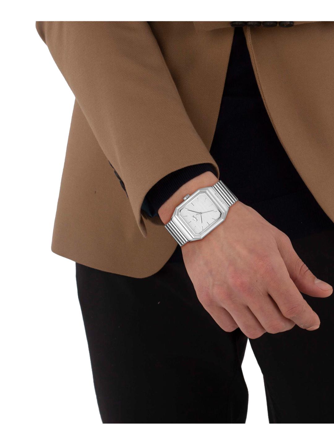 Lacoste Rene Silver White 31 mm Dial Men Analog Watch 2011500