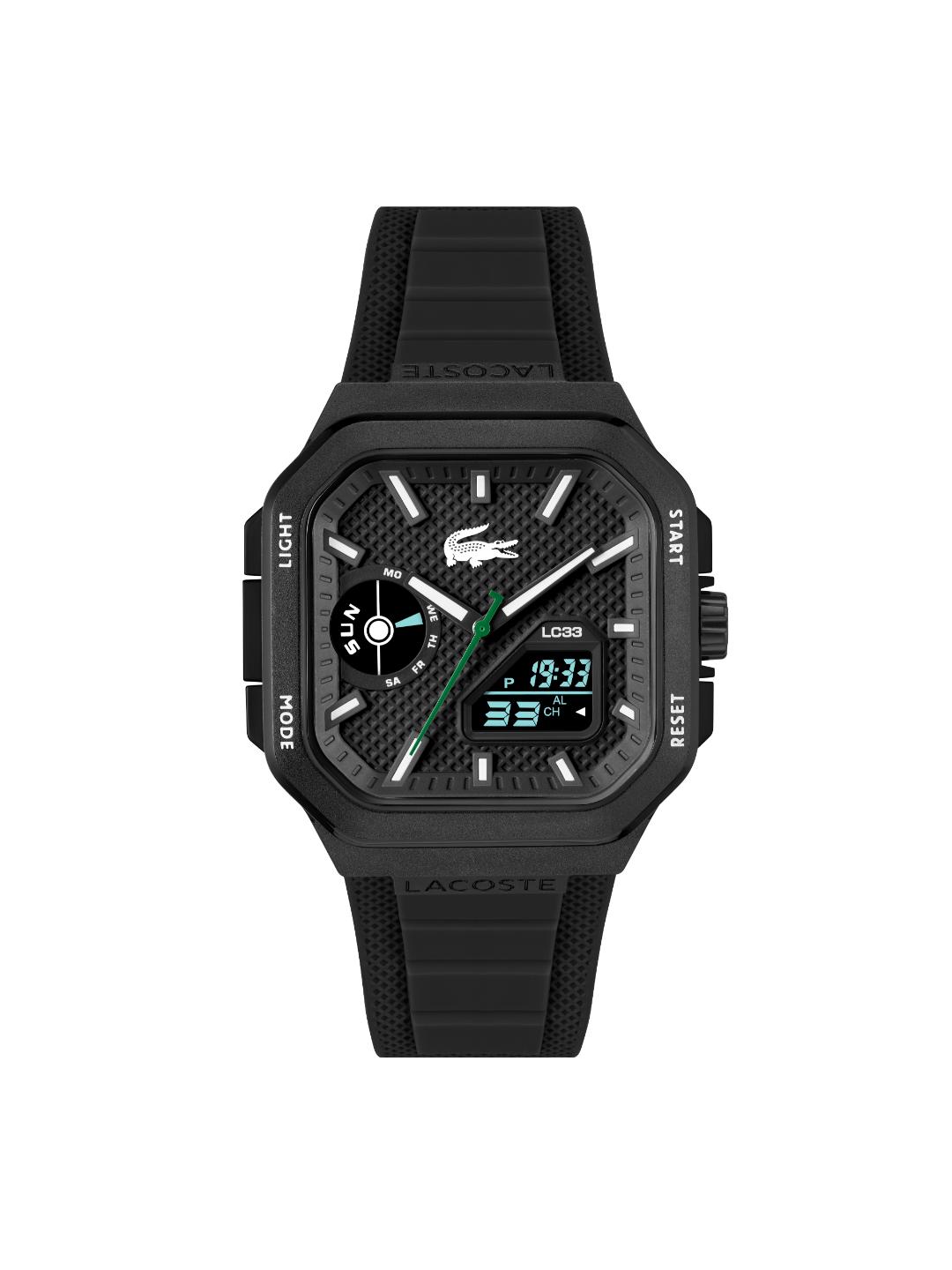 Lacoste Lc33 Square Qtz Basic Black Square Dial Men's Watch 2011503