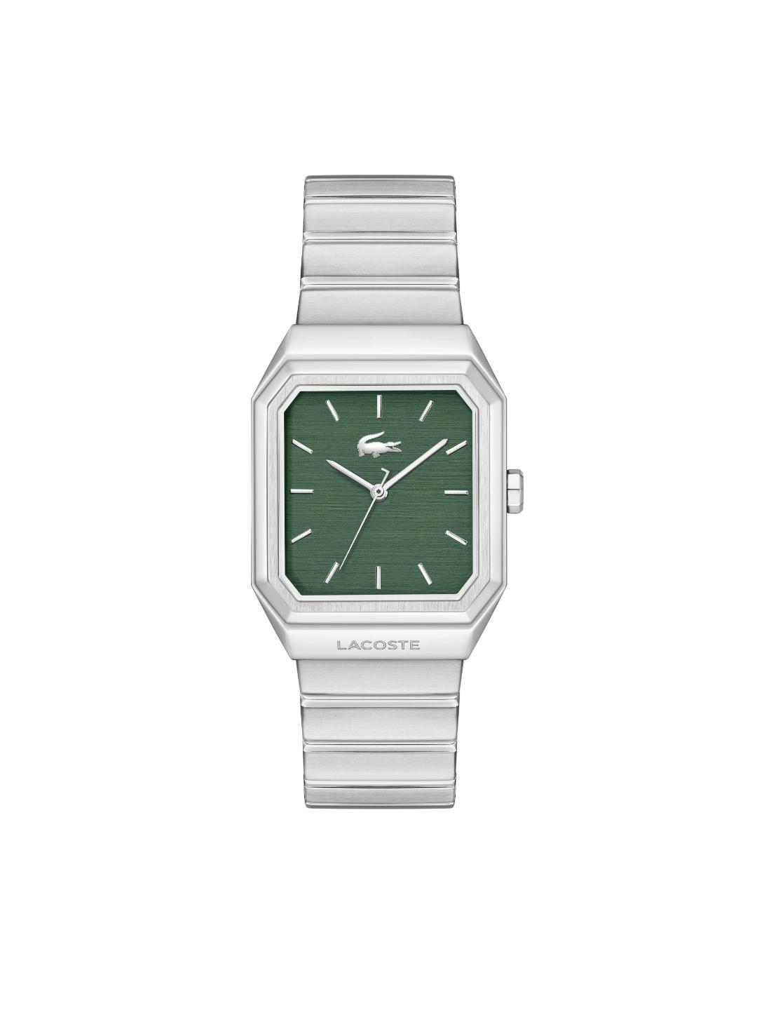 Lacoste Rene Qtz Basic Dark Green Rectangle Dial Men's Watch - 2011521