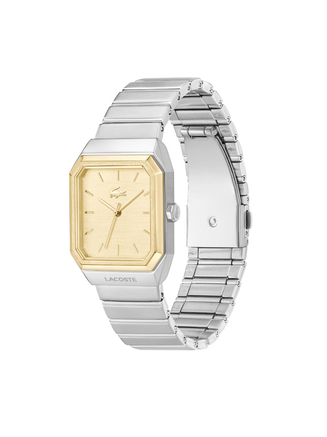 Lacoste Rene Qtz Basic Gold Rectangle Dial Men's Watch - 2011523