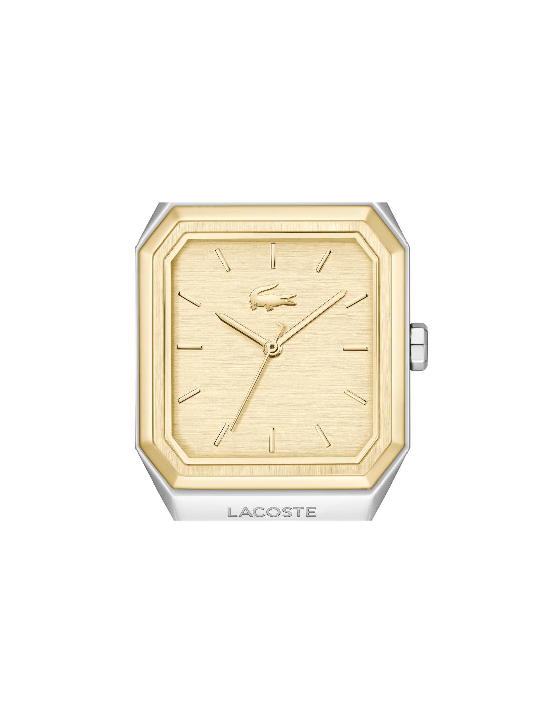 Lacoste Rene Qtz Basic Gold Rectangle Dial Men's Watch - 2011523