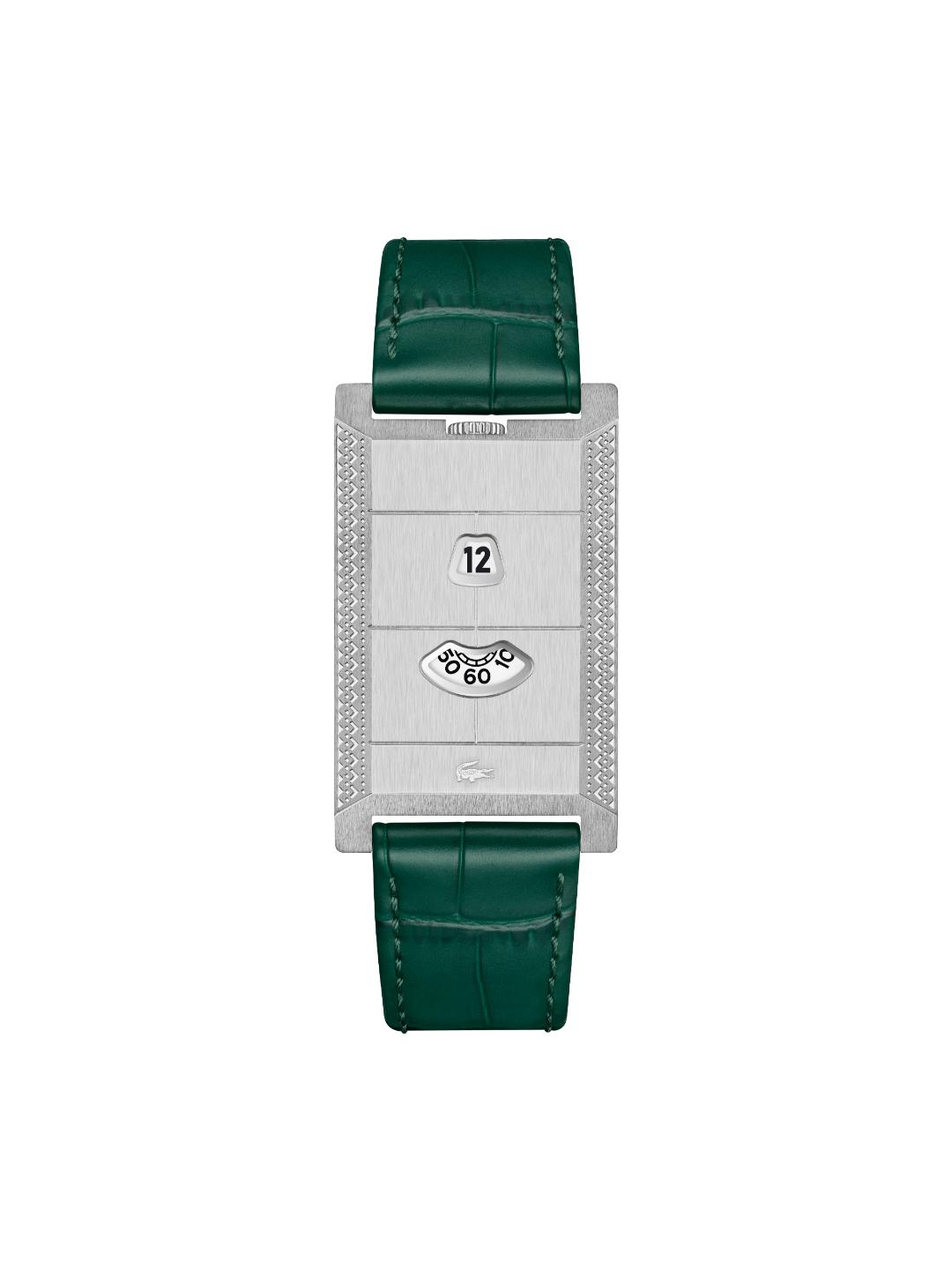 Lacoste Fashion Show Qtz Basic Slim White Rectangle Dial Men's Watch - 2011524
