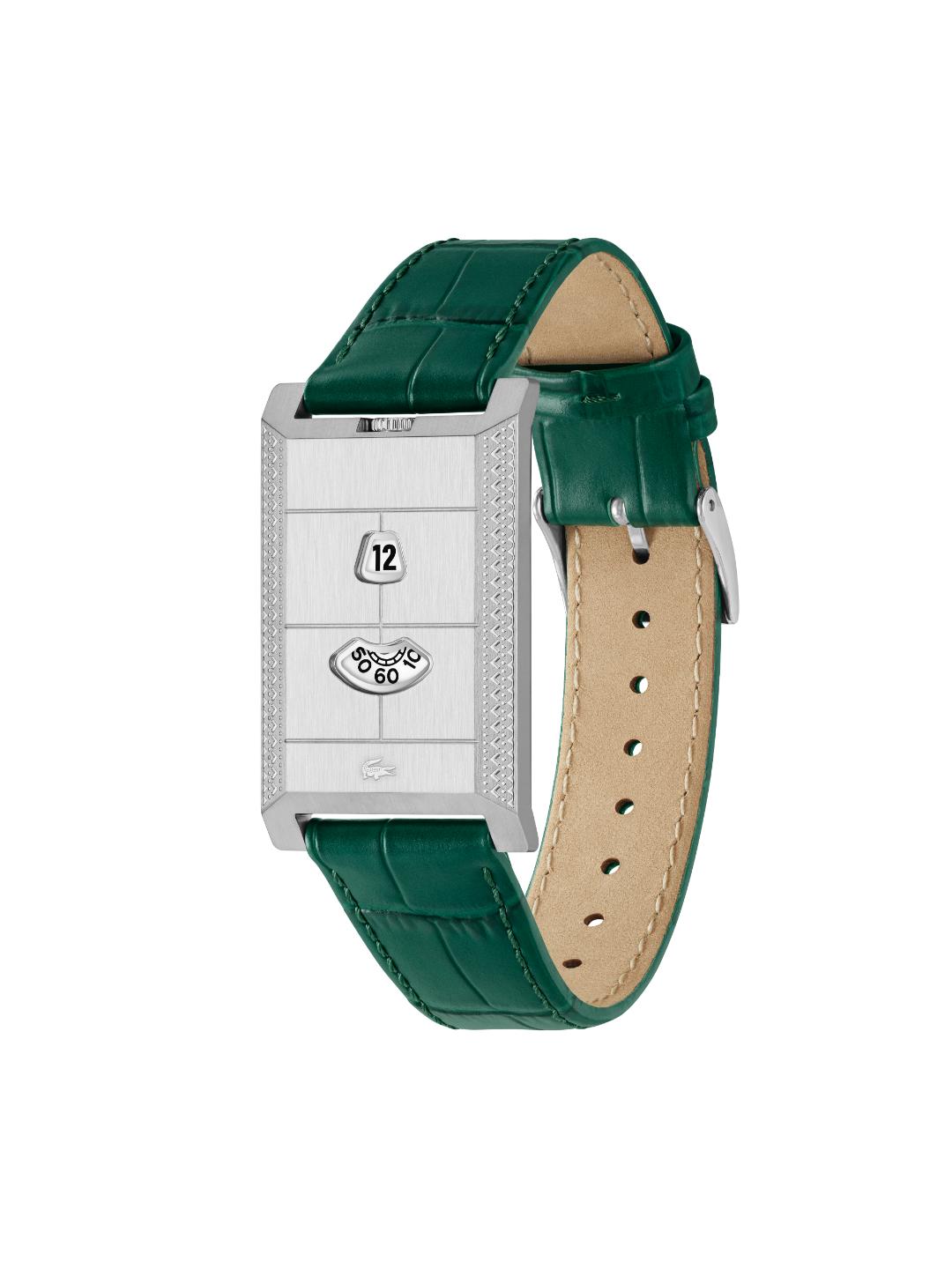 Lacoste Fashion Show Qtz Basic Slim White Rectangle Dial Men's Watch - 2011524