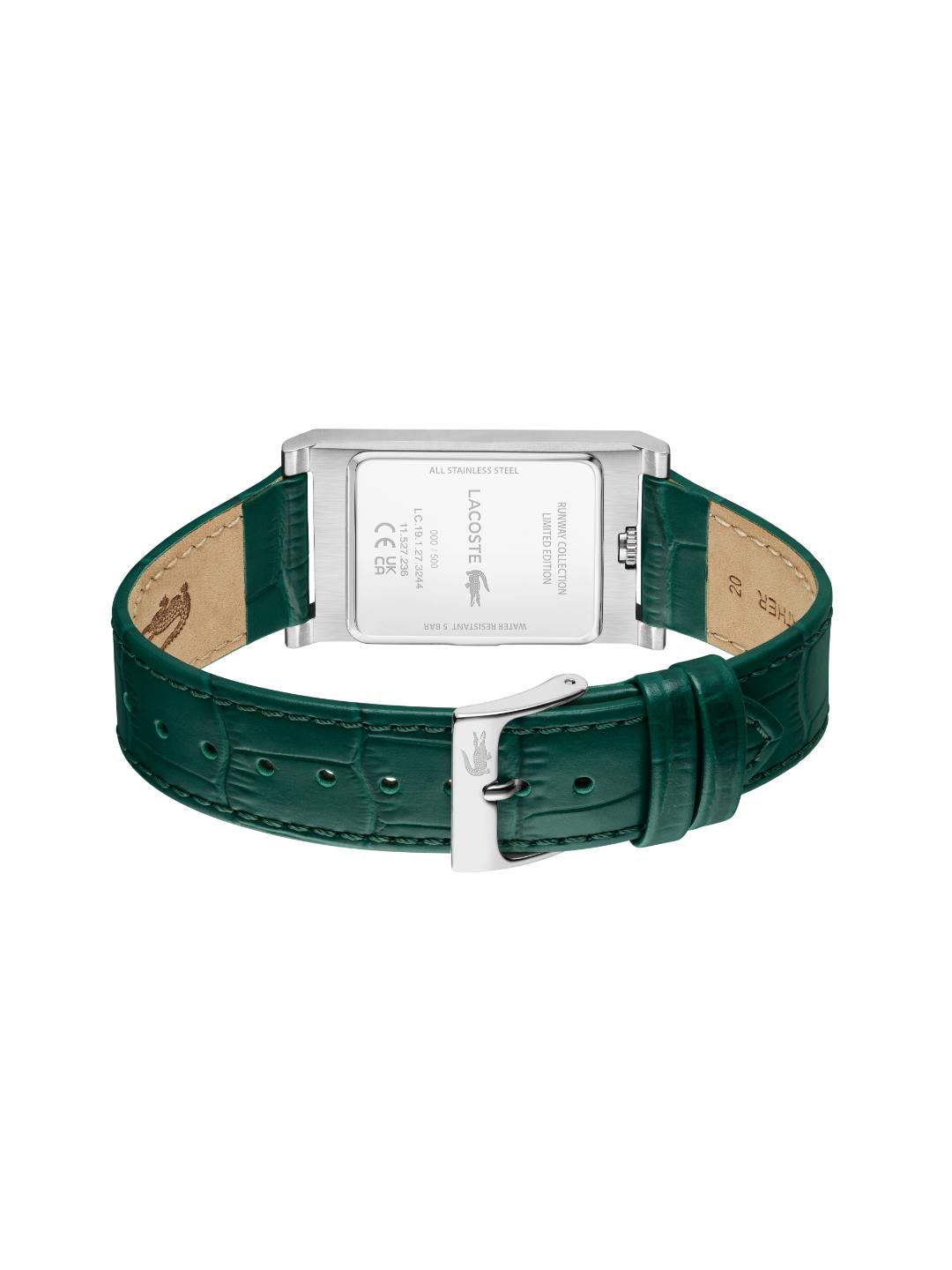Lacoste Fashion Show Qtz Basic Slim White Rectangle Dial Men's Watch - 2011524