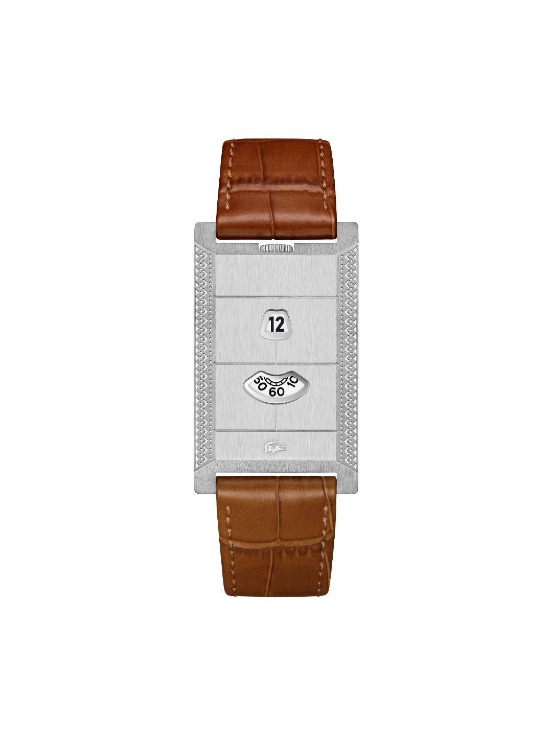 Lacoste Fashion Show Qtz Basic Slim White Rectangle Dial Men's Watch - 2011525