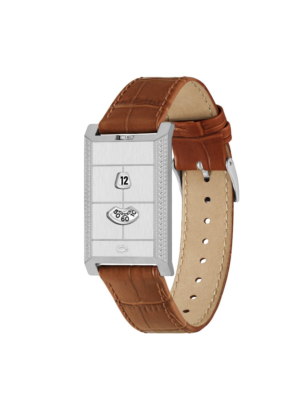 Lacoste Fashion Show Qtz Basic Slim White Rectangle Dial Men's Watch - 2011525