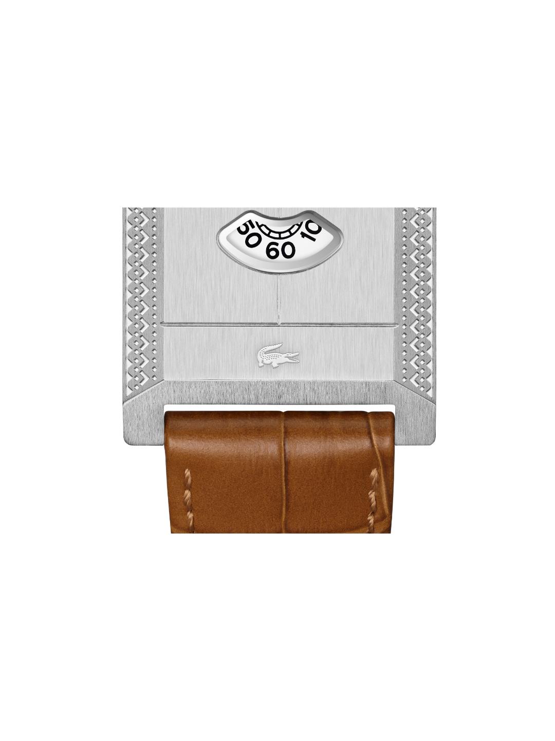 Lacoste Fashion Show Qtz Basic Slim White Rectangle Dial Men's Watch - 2011525