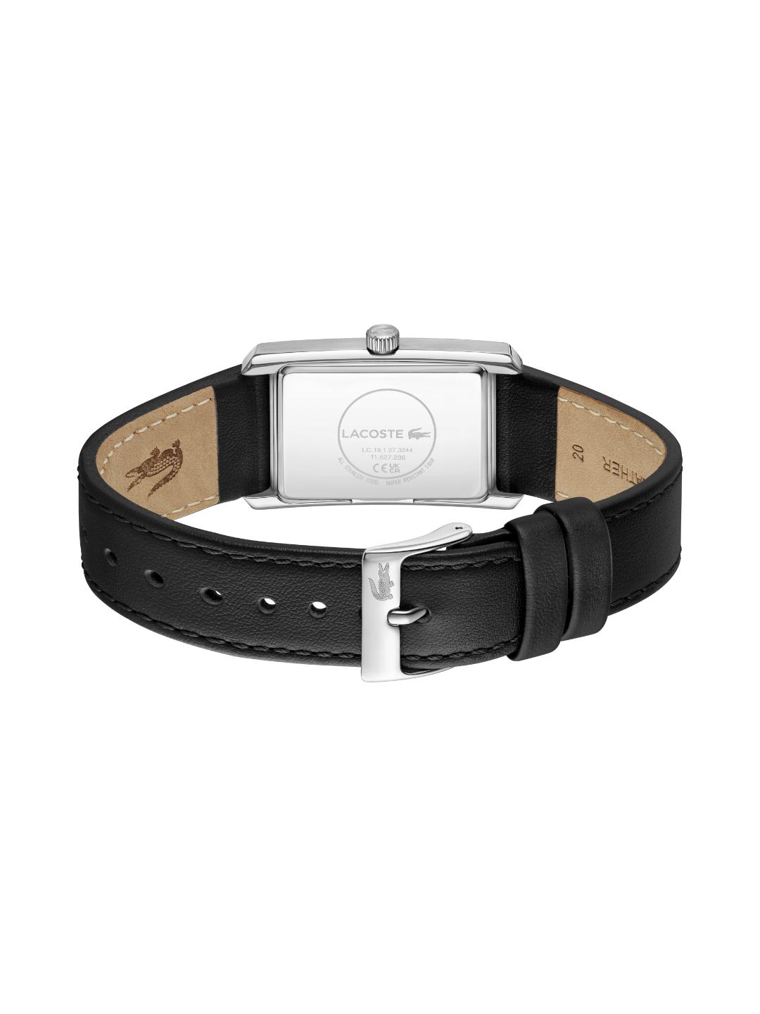 Lacoste Santiago Qtz Basic Black Rectangle Dial Men's Watch - 2011526