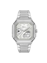 Lacoste Lc33 Square Qtz Basic Silver Sunray Square Dial Men's Watch - 2011531
