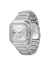 Lacoste Lc33 Square Qtz Basic Silver Sunray Square Dial Men's Watch - 2011531